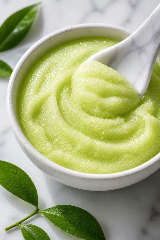 Green tea sugar scrub