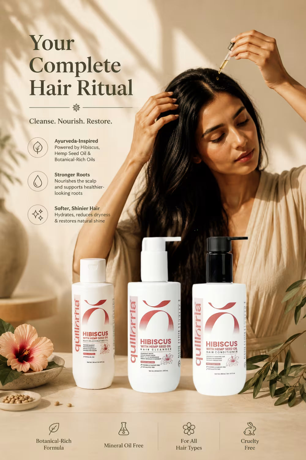 Hibiscus with Hemp Seed Oil Hair Rejuvenating Oil