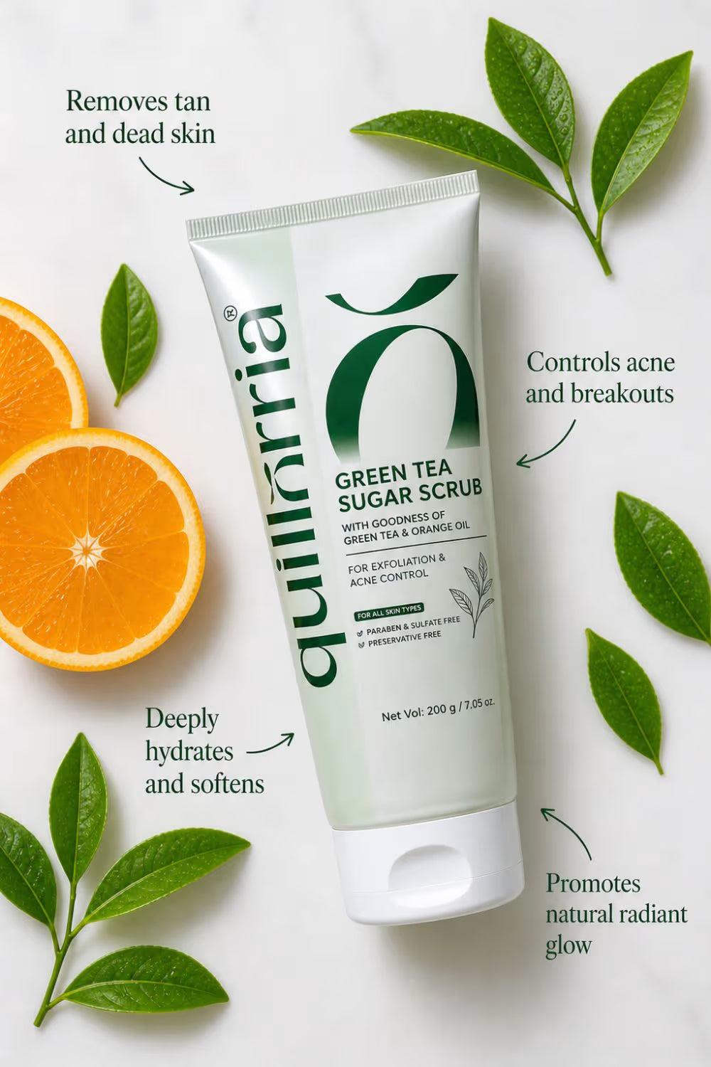 Green tea sugar scrub
